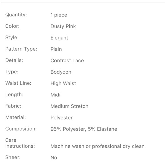 High-Waisted Lace Pink Pencil Skirt - Picture 7 of 7